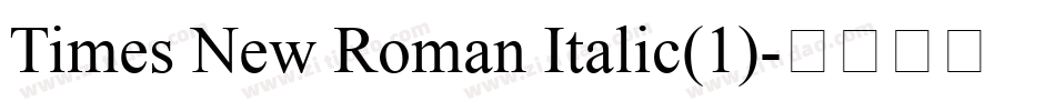 Times New Roman Italic(1)字体转换
